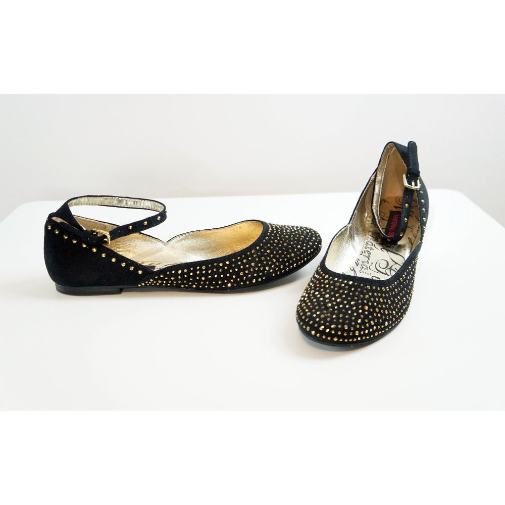 Material Girl Ballet Flats w Ankle Strap
